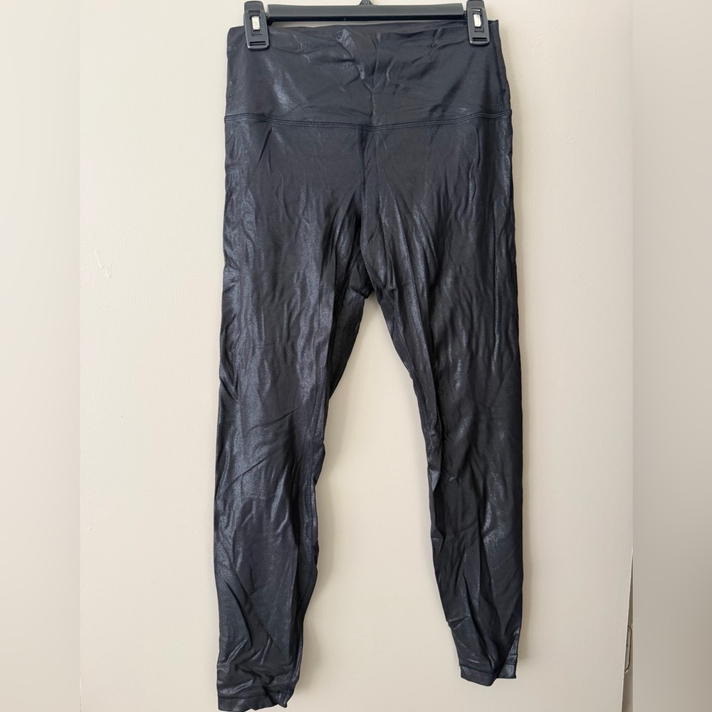 lululemon align black shiny leggings